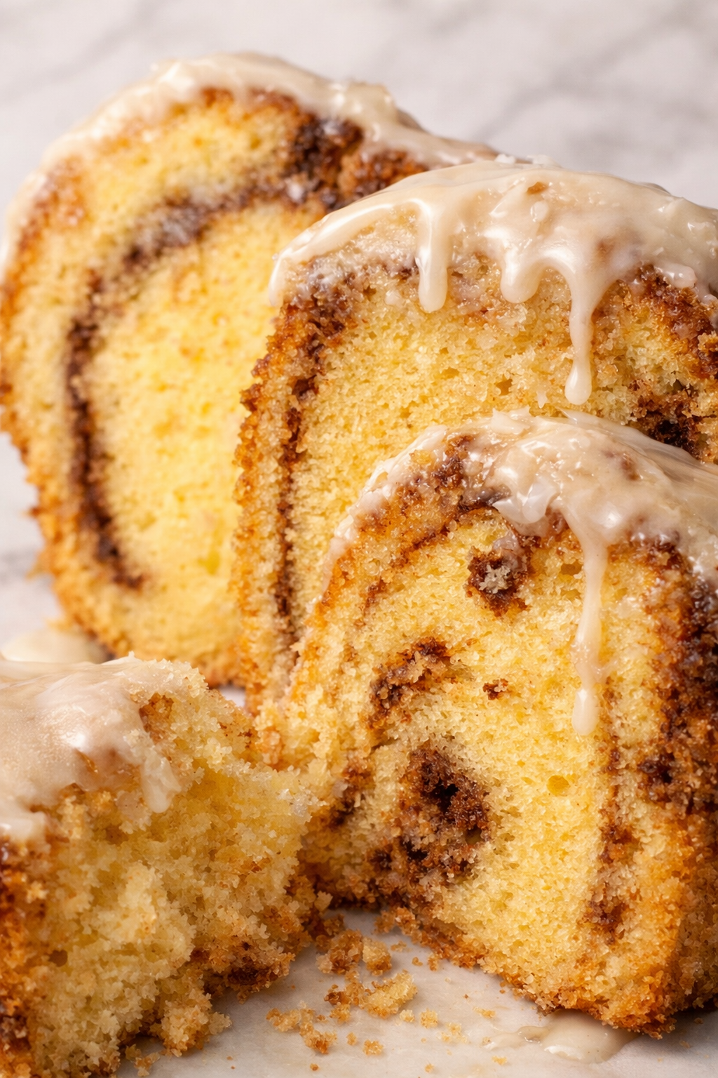 Cinnamon Roll Pound Cake with cinnamon swirl and glaze - JoCakes By Josephine
