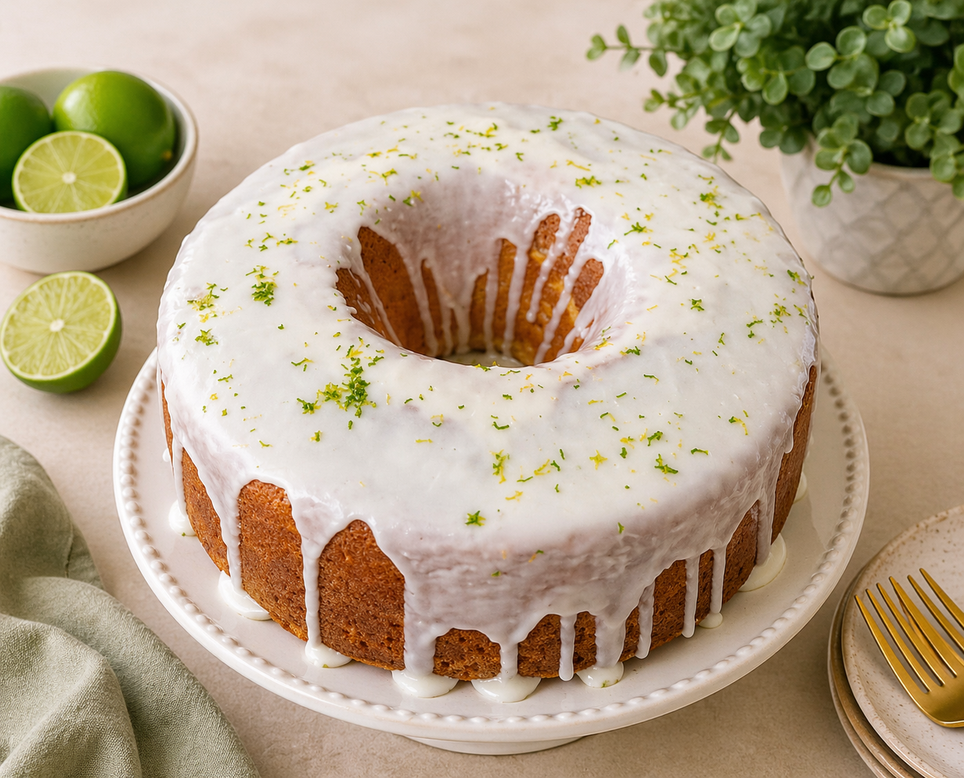 Key Lime Pound Cake with Citrus Glaze and Lime Zest - JoCakes By Josephine