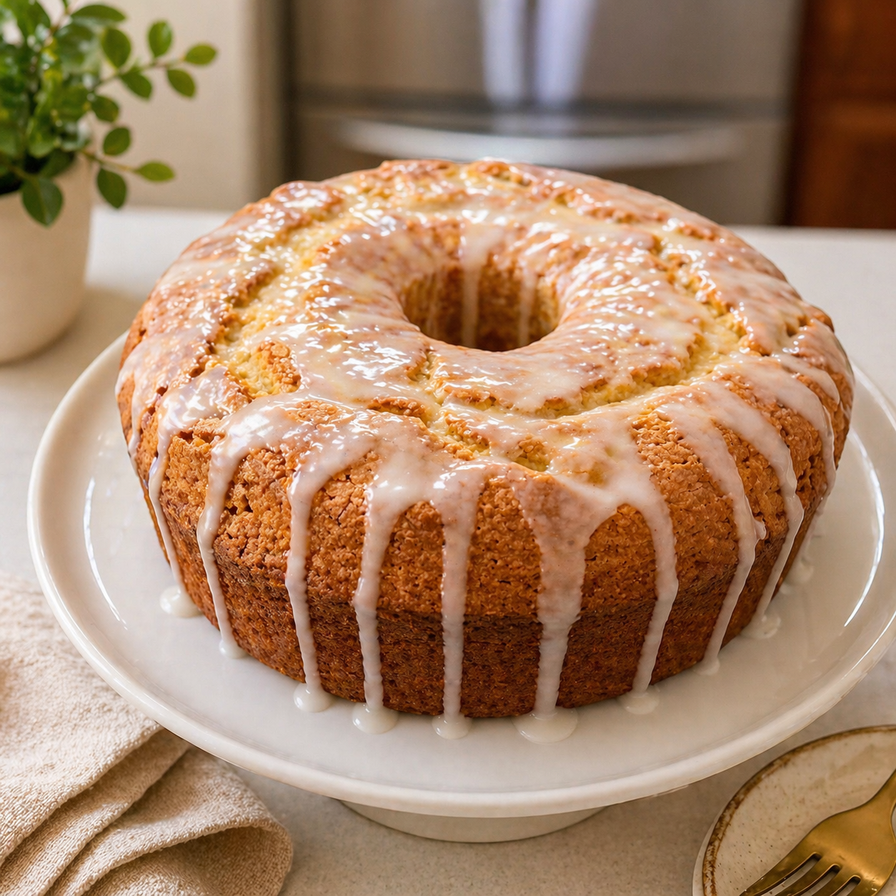 Glazed Sour Cream Pound Cake baked by JoCakes By Josephine in Savannah, Georgia