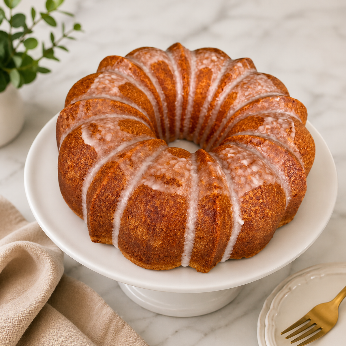 Glazed Lemon Sour Cream Pound Cake - JoCakes By Josephine